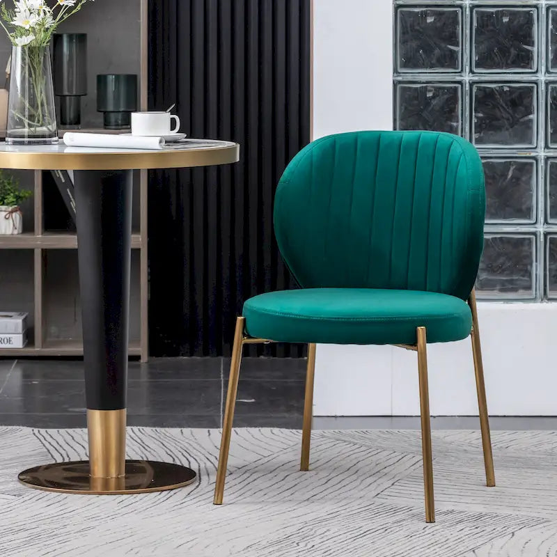 Roundhill Furniture Amoa Modern Velvet Upholstered Dining Chair 36