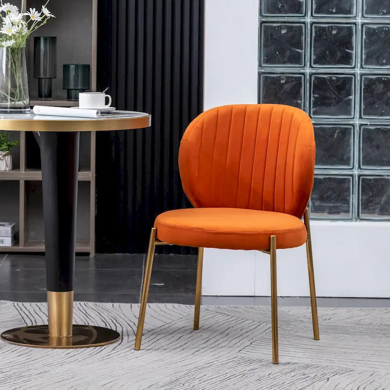 Roundhill Furniture Amoa Modern Velvet Upholstered Dining Chair 37