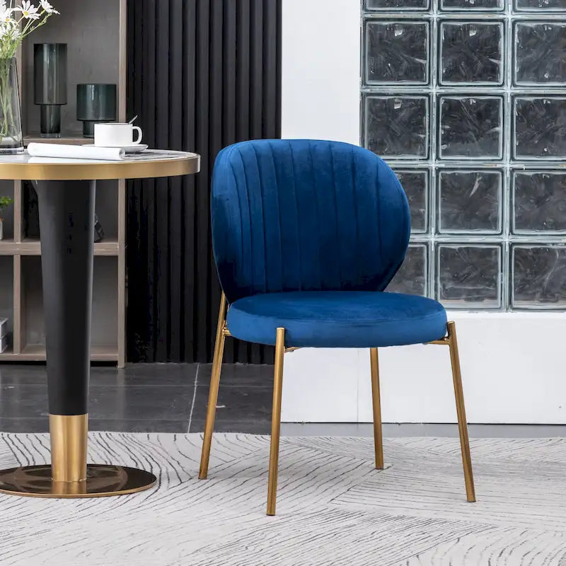 Roundhill Furniture Amoa Modern Velvet Upholstered Dining Chair 1