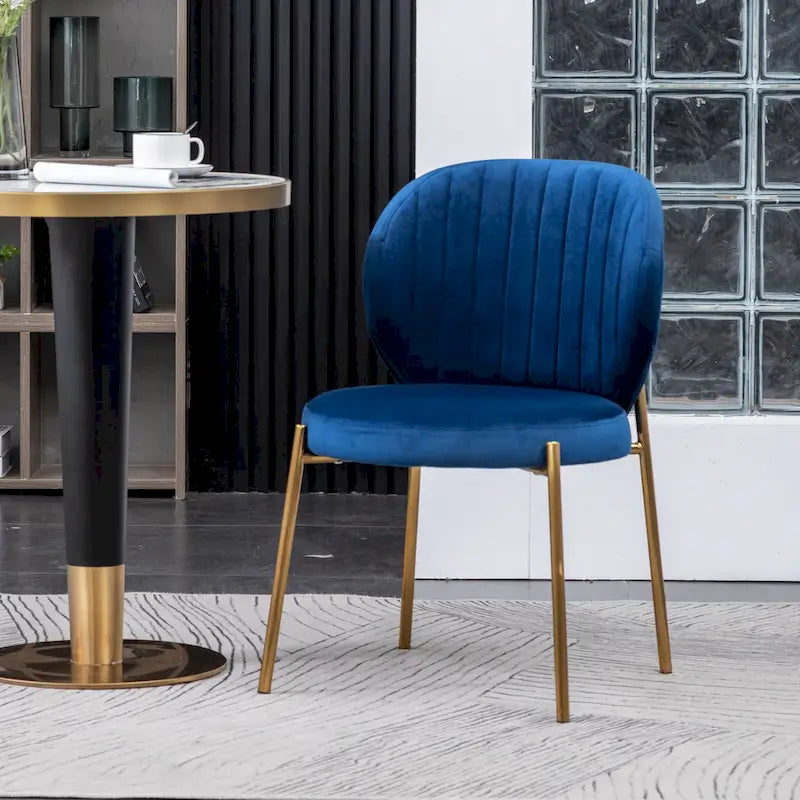 Roundhill Furniture Amoa Modern Velvet Upholstered Dining Chair 2