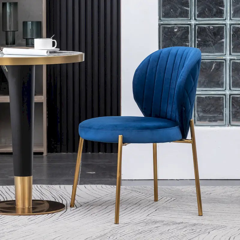 Roundhill Furniture Amoa Modern Velvet Upholstered Dining Chair 3