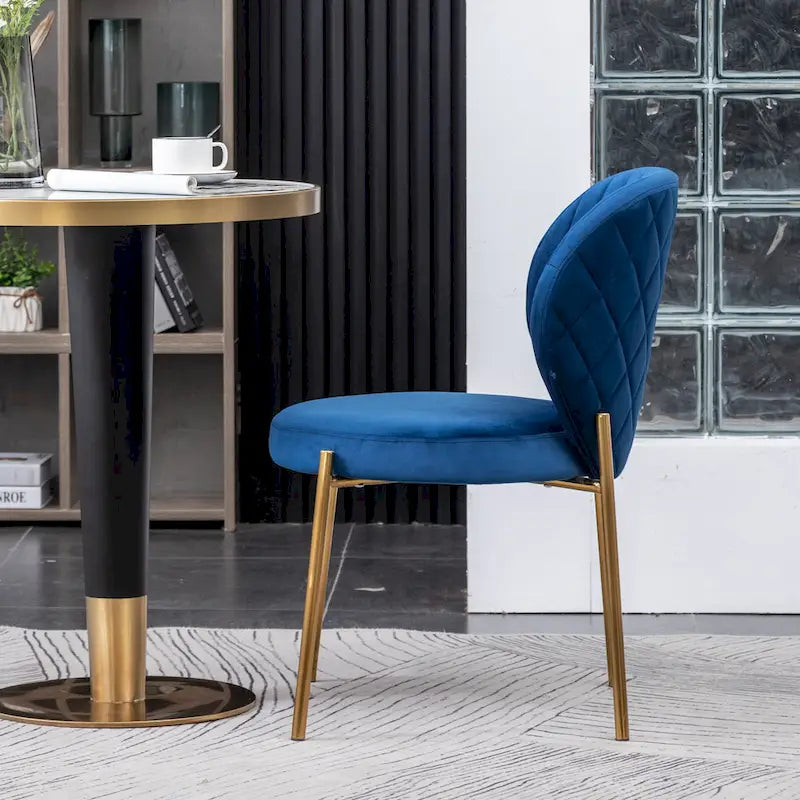 Roundhill Furniture Amoa Modern Velvet Upholstered Dining Chair 4