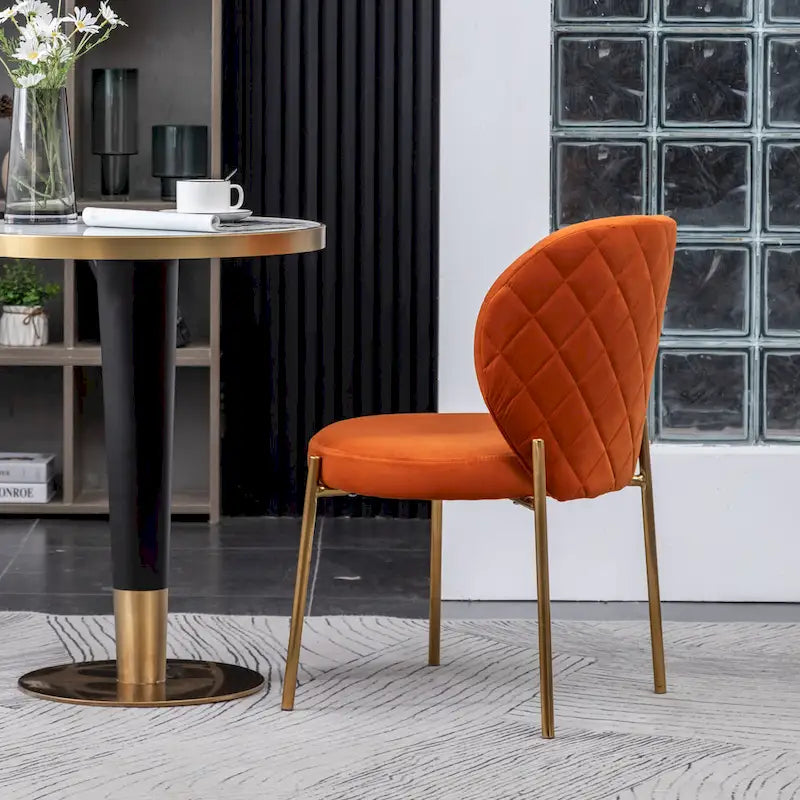 Roundhill Furniture Amoa Modern Velvet Upholstered Dining Chair 17