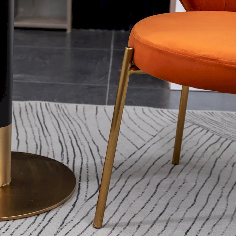 Roundhill Furniture Amoa Modern Velvet Upholstered Dining Chair 26