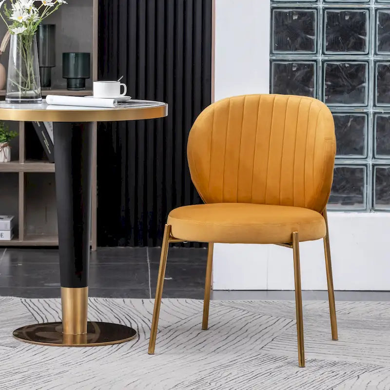 Roundhill Furniture Amoa Modern Velvet Upholstered Dining Chair 27