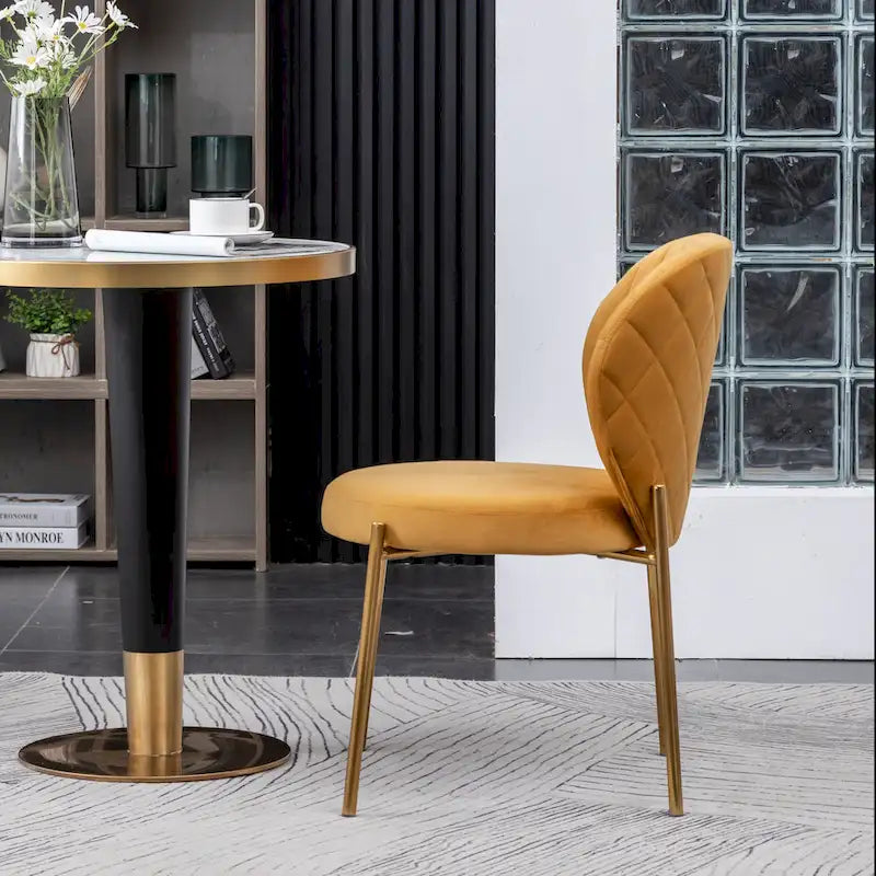 Roundhill Furniture Amoa Modern Velvet Upholstered Dining Chair 29