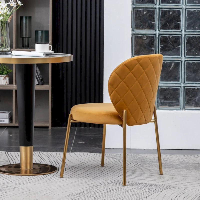 Roundhill Furniture Amoa Modern Velvet Upholstered Dining Chair 30