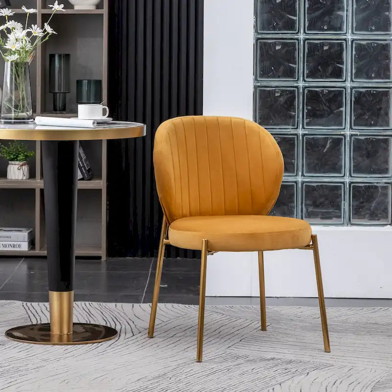 Roundhill Furniture Amoa Modern Velvet Upholstered Dining Chair 32