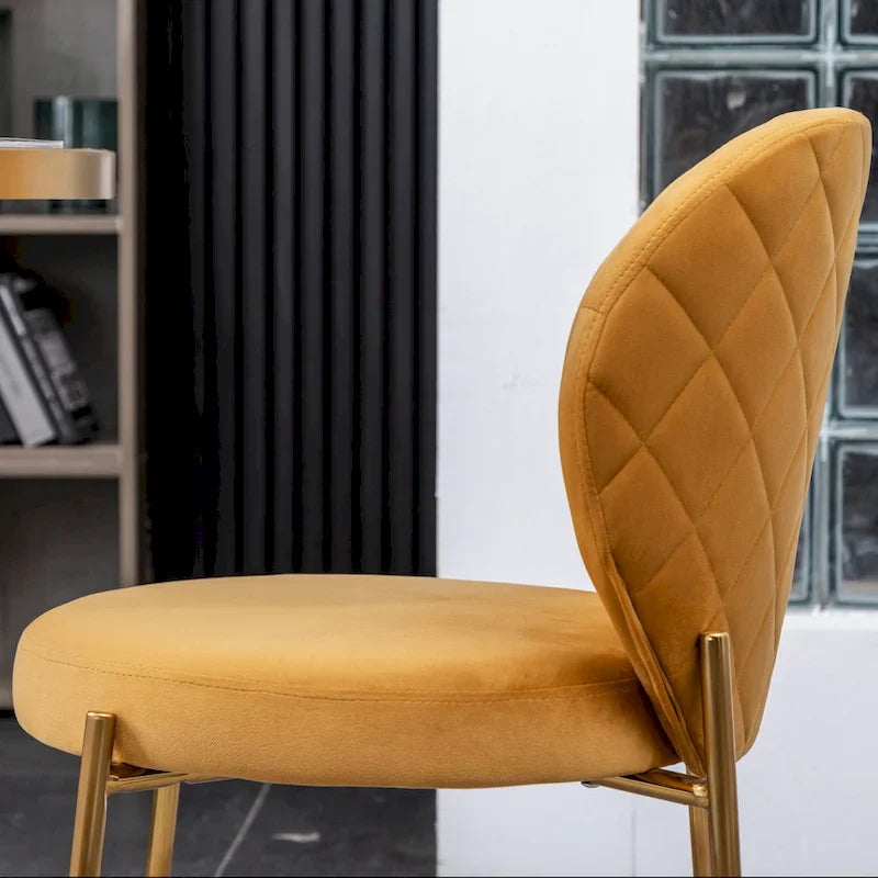 Roundhill Furniture Amoa Modern Velvet Upholstered Dining Chair 33
