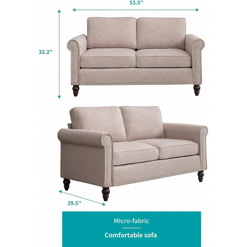 Mixoy Contemporary Loveseat Sofa 8