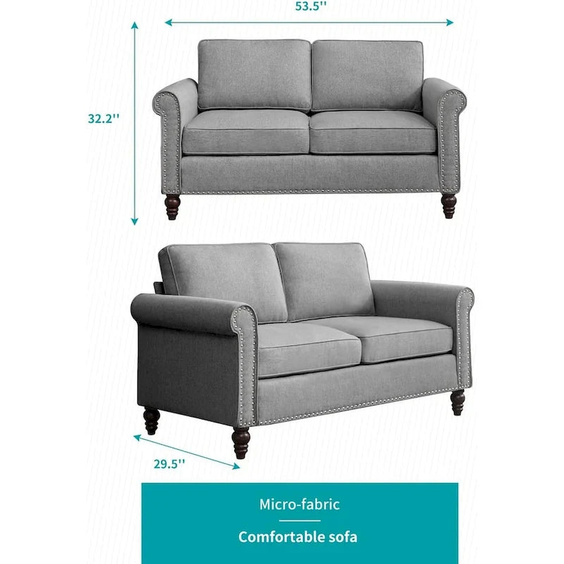 Mixoy Contemporary Loveseat Sofa 14