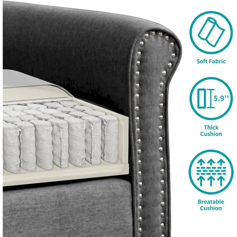 Mixoy Contemporary Loveseat Sofa 16
