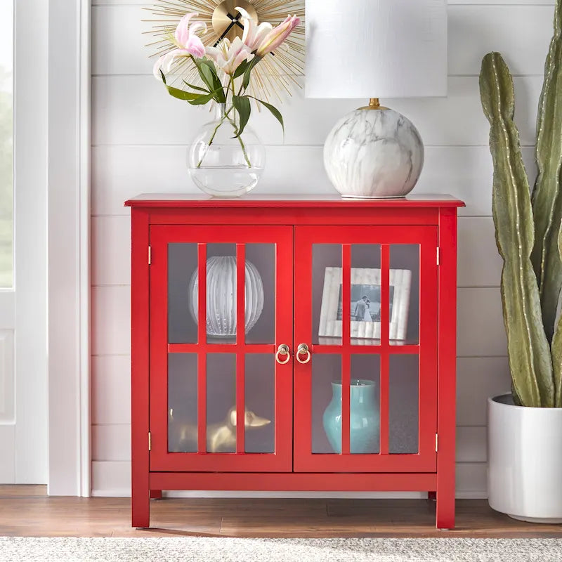 Portland 2-Door Glass Cabinet by Simple Living 22