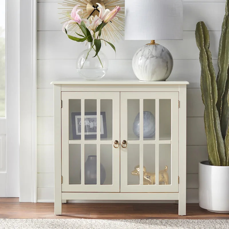 Portland 2-Door Glass Cabinet by Simple Living 24