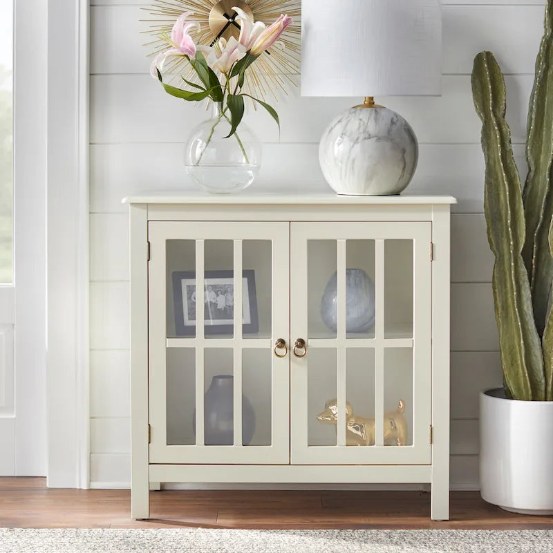 Portland 2-Door Glass Cabinet by Simple Living 3