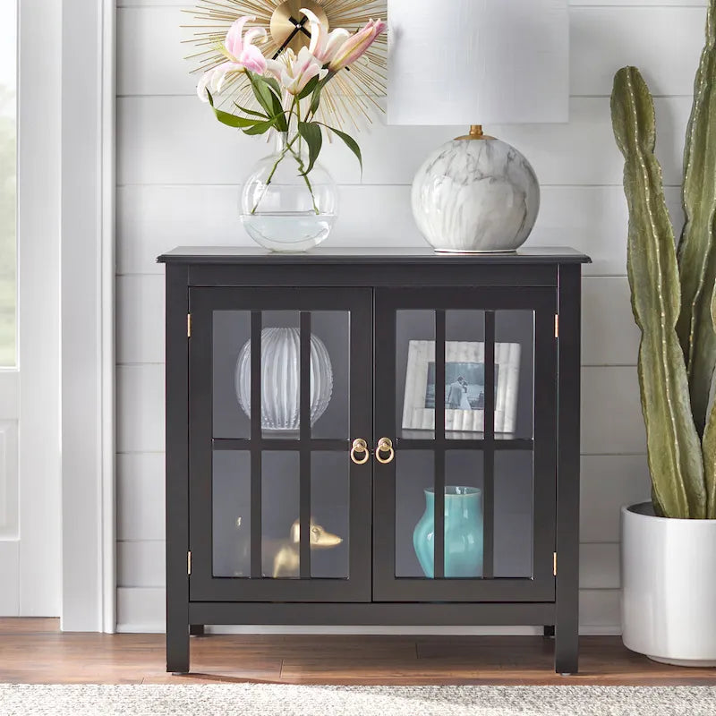 Portland 2-Door Glass Cabinet by Simple Living 4