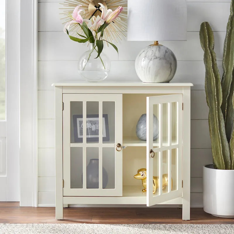 Portland 2-Door Glass Cabinet by Simple Living 8