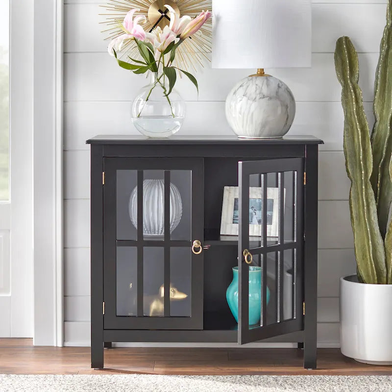 Portland 2-Door Glass Cabinet by Simple Living 9