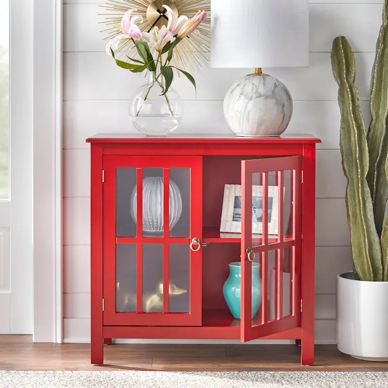 Portland 2-Door Glass Cabinet by Simple Living 10
