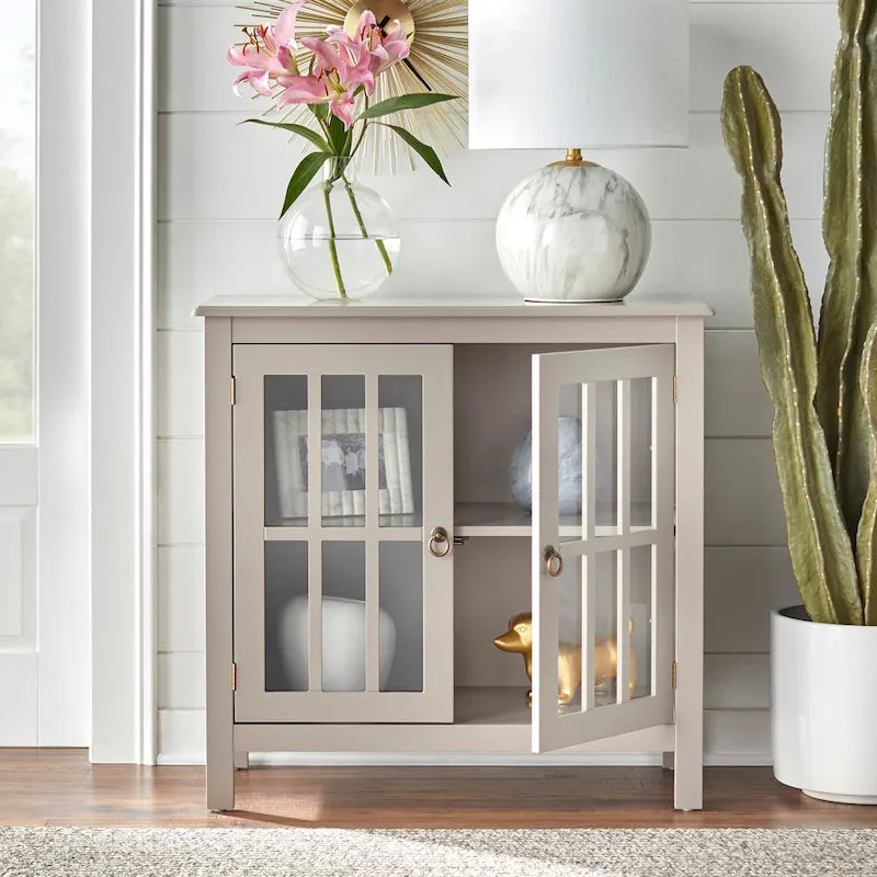 Portland 2-Door Glass Cabinet by Simple Living 12