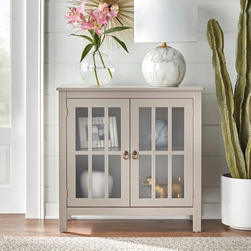 Portland 2-Door Glass Cabinet by Simple Living 20