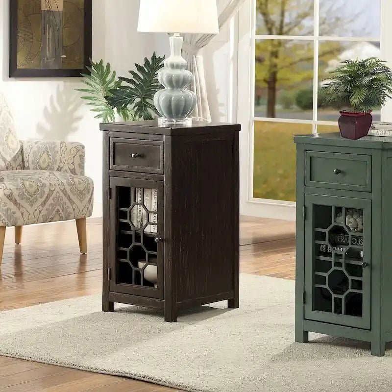 Emma 18-Inch Transitional Solid Wood Side Table with 1 Drawer by Furniture of America 15