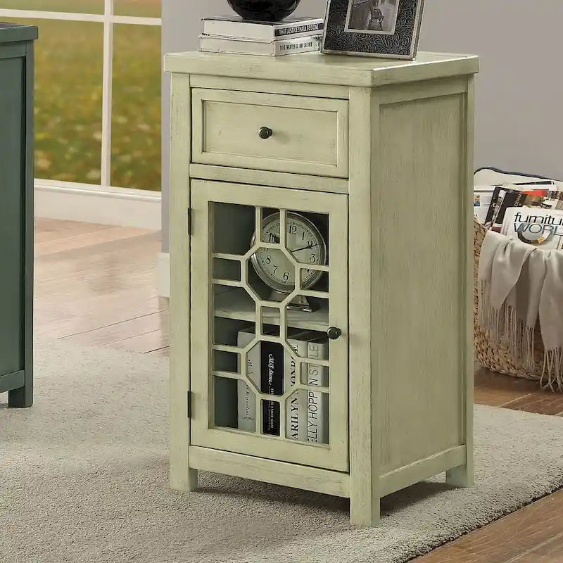 Emma 18-Inch Transitional Solid Wood Side Table with 1 Drawer by Furniture of America 1