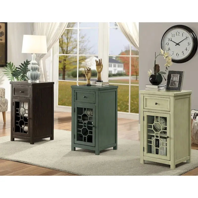Emma 18-Inch Transitional Solid Wood Side Table with 1 Drawer by Furniture of America 2