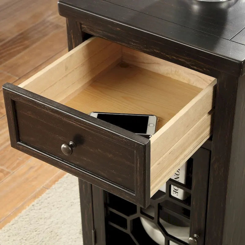 Emma 18-Inch Transitional Solid Wood Side Table with 1 Drawer by Furniture of America 9