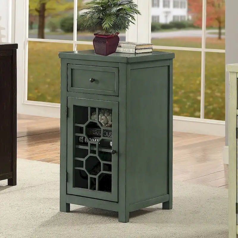 Emma 18-Inch Transitional Solid Wood Side Table with 1 Drawer by Furniture of America 10