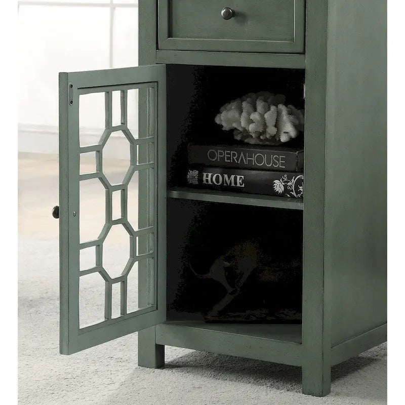 Emma 18-Inch Transitional Solid Wood Side Table with 1 Drawer by Furniture of America 12
