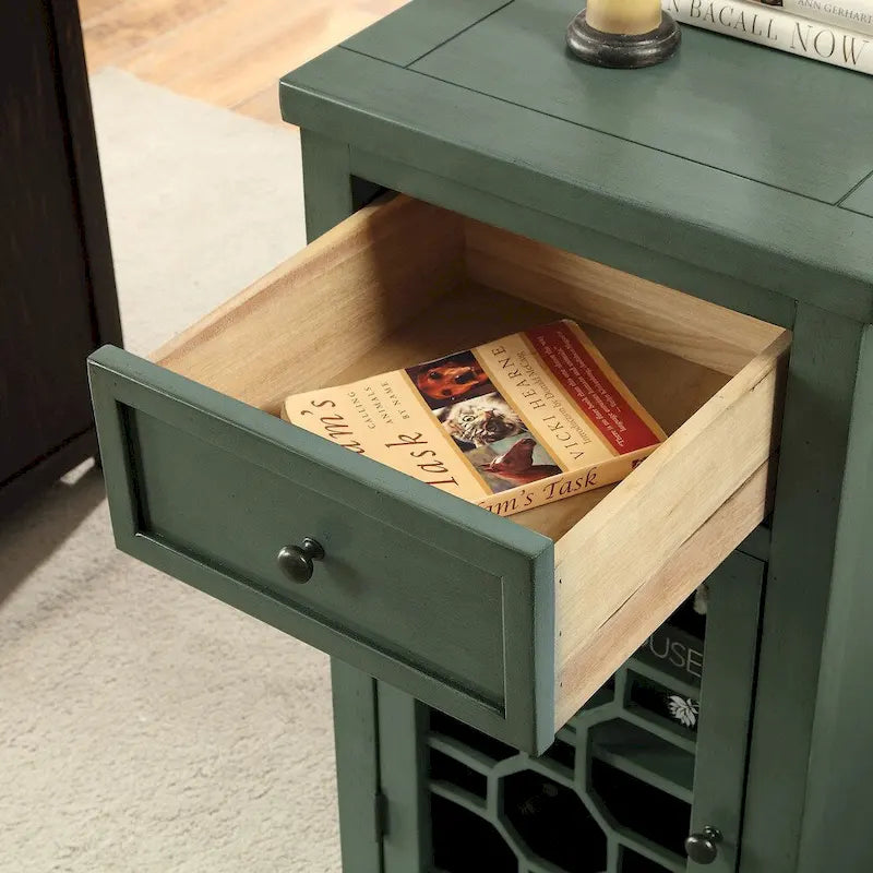 Emma 18-Inch Transitional Solid Wood Side Table with 1 Drawer by Furniture of America 13