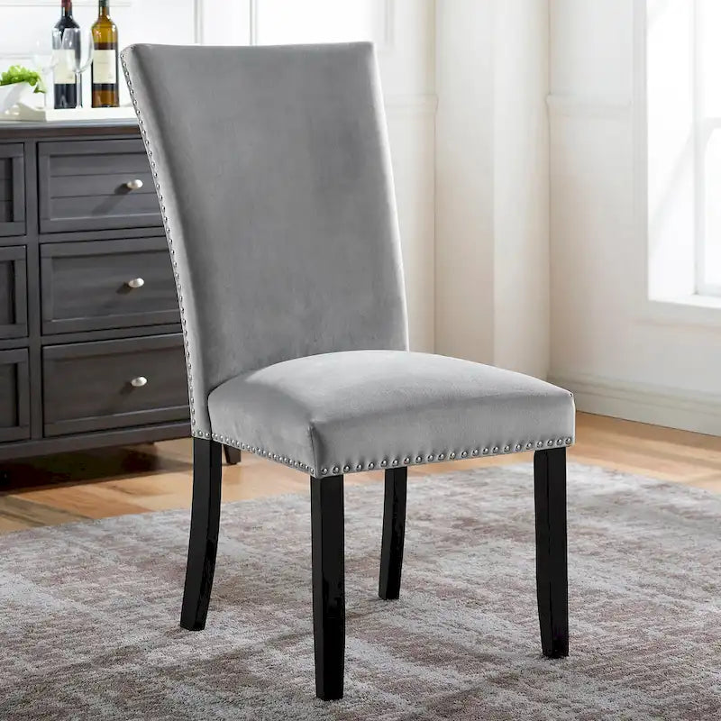 Transitional Light Grey 7-Piece Marble Top Dining Set - Cots Collection by Furniture of America 4