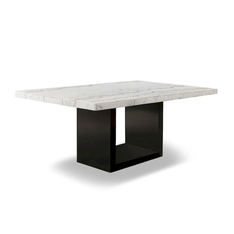 Transitional Light Grey 7-Piece Marble Top Dining Set - Cots Collection by Furniture of America 9