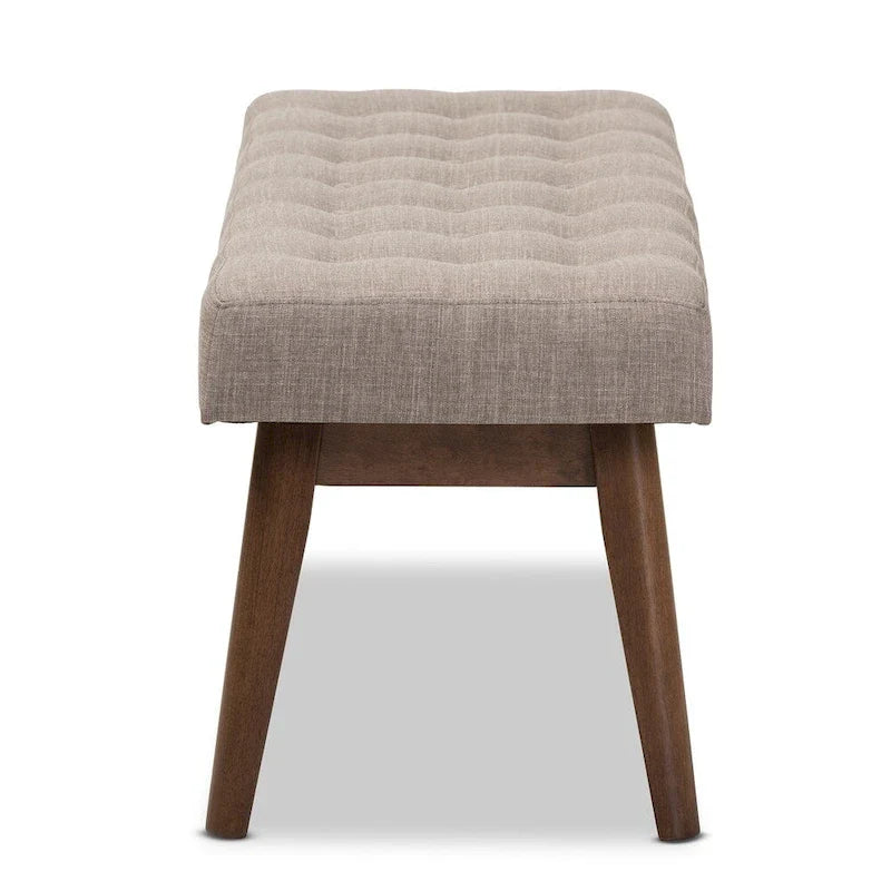 Baxton Studio Mid-Century Button-Tufted Fabric Bench 11
