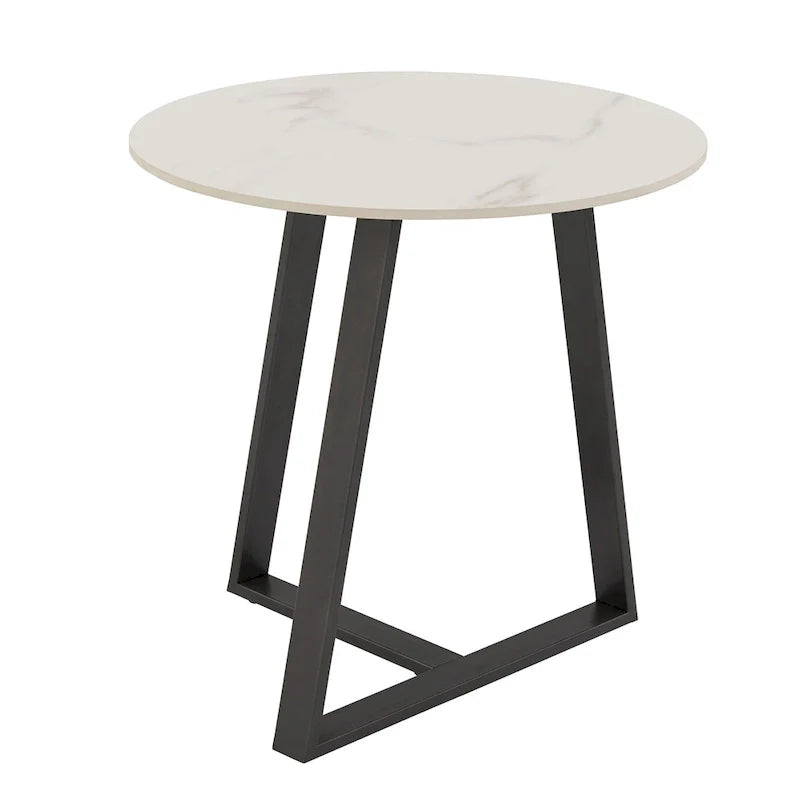 iNSPIRE Q Modern Jurmala Glossy Sintered Stone Tables with Grey Metal Base 13