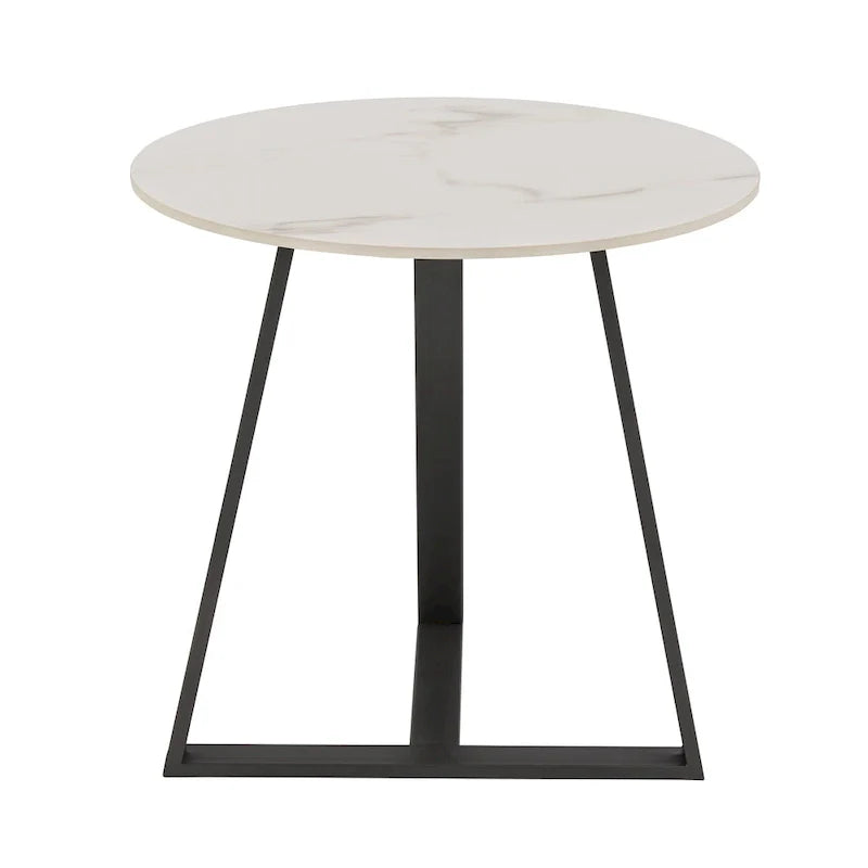 iNSPIRE Q Modern Jurmala Glossy Sintered Stone Tables with Grey Metal Base 14