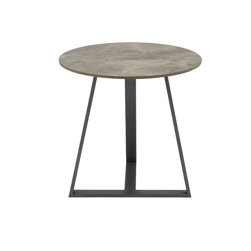 iNSPIRE Q Modern Jurmala Glossy Sintered Stone Tables with Grey Metal Base 23