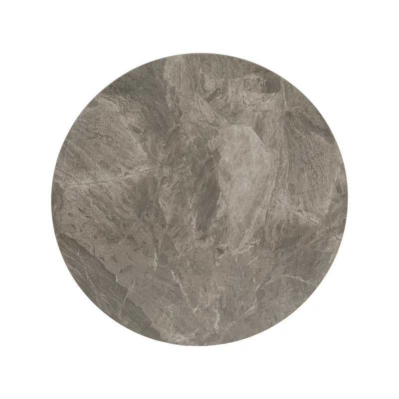iNSPIRE Q Modern Jurmala Glossy Sintered Stone Tables with Grey Metal Base 24
