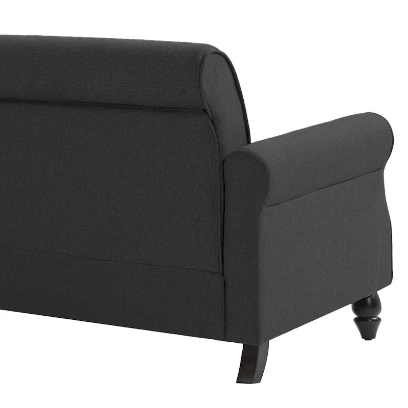 Upholstered Loveseat with Rolled Arms and 73 Nailhead Trim 8