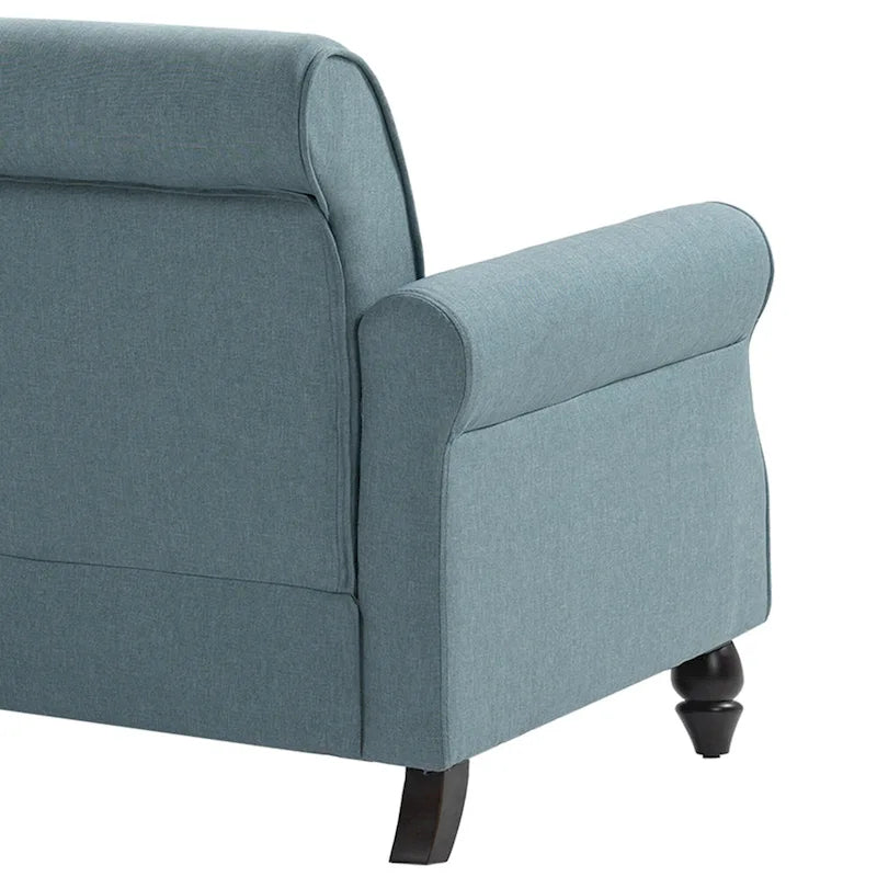 Upholstered Loveseat with Rolled Arms and 73 Nailhead Trim 14