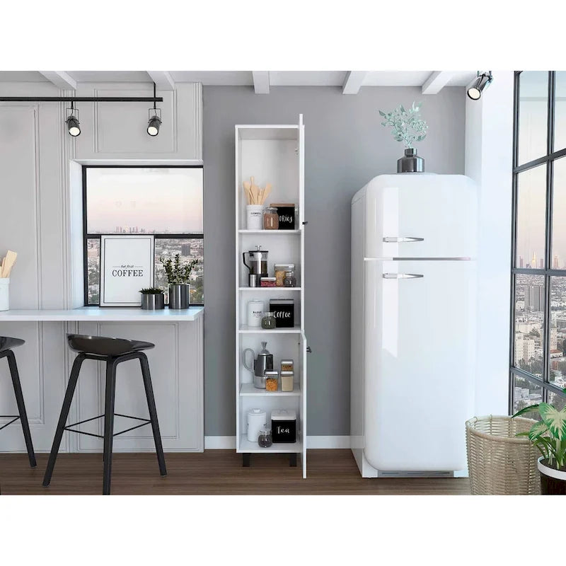 Elegant Tall Black Pantry Cabinet 9