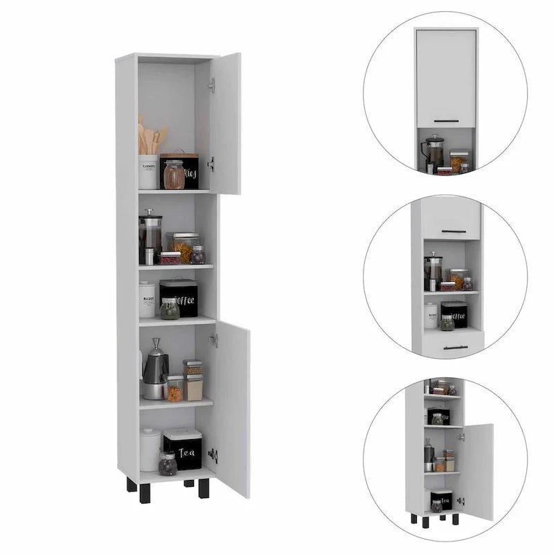 Elegant Tall Black Pantry Cabinet 10