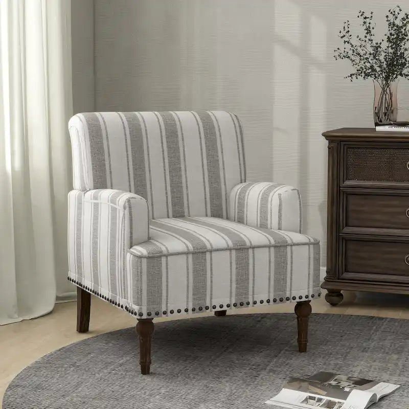 Contemporary Striped Armchairs 6