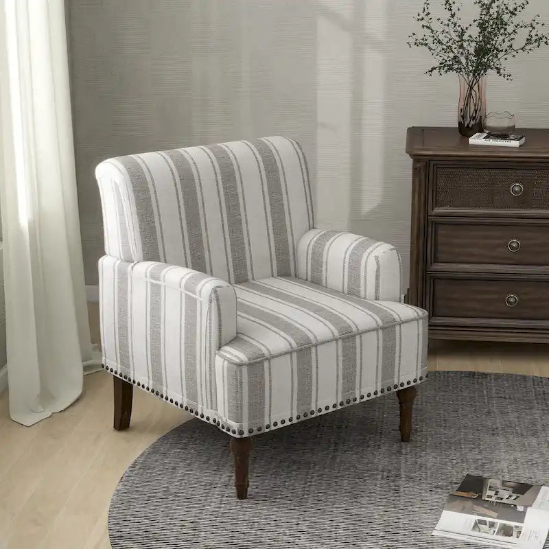 Contemporary Striped Armchairs 7
