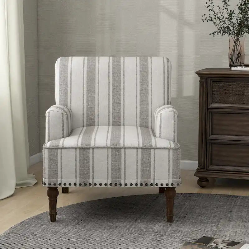 Contemporary Striped Armchairs 8