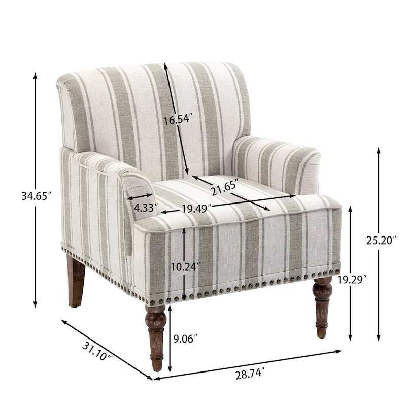 Contemporary Striped Armchairs 15