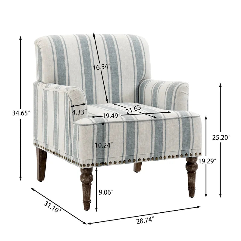 Contemporary Striped Armchairs 32