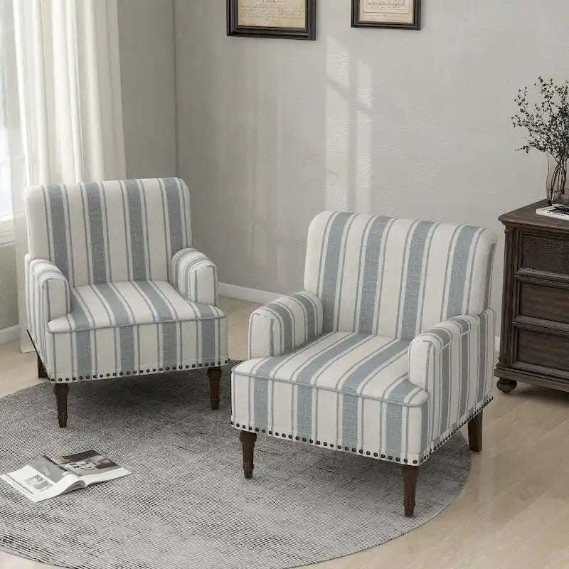 Contemporary Striped Armchairs 33