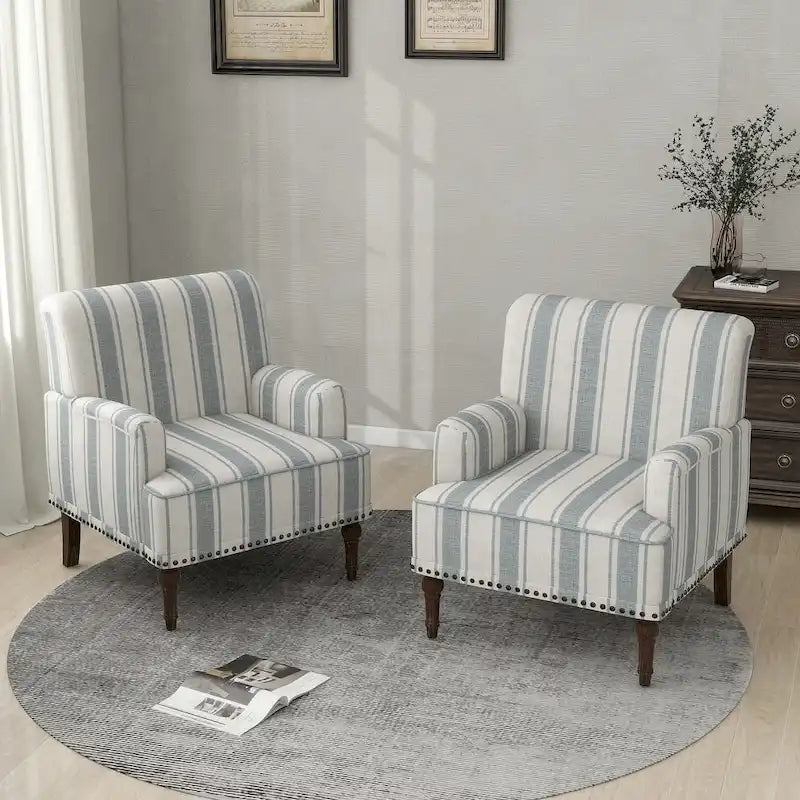 Contemporary Striped Armchairs 34